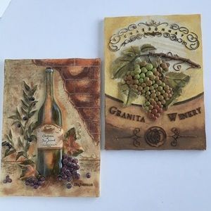 Wine Wall Art by Tre Sorrelle Grapes, winery, wine bottle French, Chardonnay